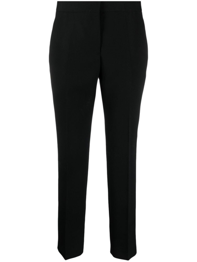 Shop Jil Sander Straight-leg Wool Trousers In Black