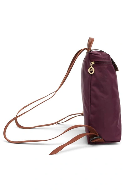Shop Longchamp Le Pliage Backpack In Plum