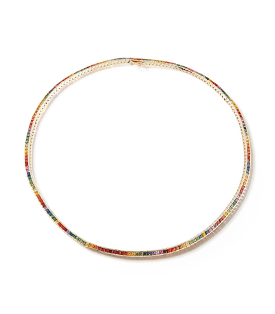 Shop Mateo Rainbow Sapphire Tennis Necklace
