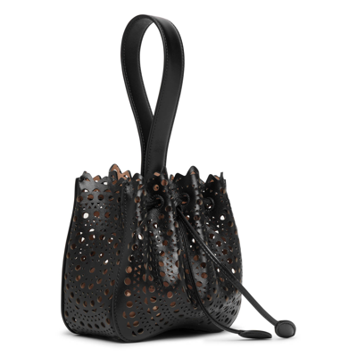 Shop Alaïa Rose Marie Black Bracelet Bag