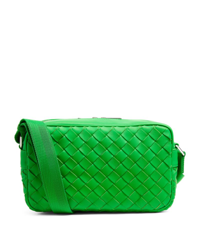 Shop Bottega Veneta Intrecciato Messenger Bag In Green