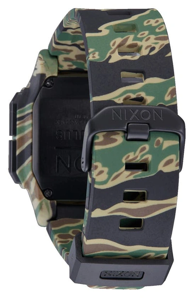 Shop Nixon Regulus Digital Watch, 46mm In Tiger Camo