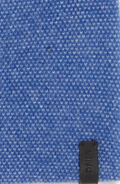 Shop Vince Cashmere Bird's Eye Knit Beanie In Blue