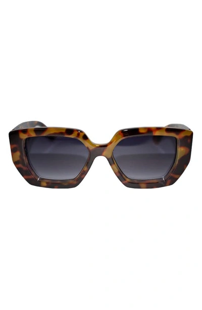 Shop Fifth & Ninth Rue 67mm Polarized Square Sunglasses In Torte/ Black