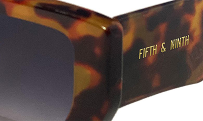 Shop Fifth & Ninth Rue 67mm Polarized Square Sunglasses In Torte/ Black