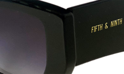 Shop Fifth & Ninth Rue 67mm Polarized Square Sunglasses In Black/ Black