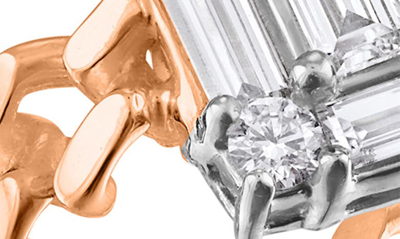 Shop Mindi Mond Clarity Cube Diamond Link Ring In 18k Rg
