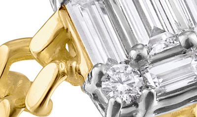 Shop Mindi Mond Clarity Cube Diamond Link Ring In 18k Yg