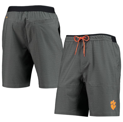 Shop Columbia Heathered Gray Clemson Tigers Twisted Creek Omni-shield Shorts In Heather Gray