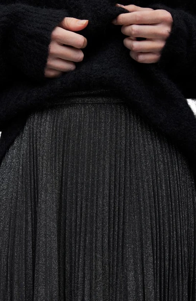 Allsaints Lerin Skirt In Black Metallic