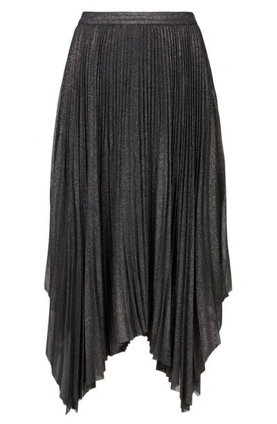 Allsaints Lerin Skirt In Black Metallic