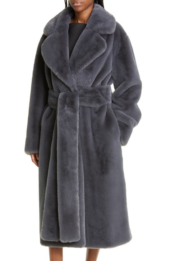 Proenza Schouler Gray Proenza Schouler White Label Faux-Fur Coat