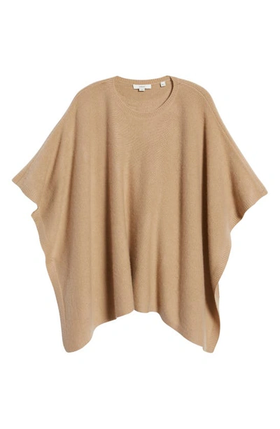 Shop Vince Boiled Cashmere Knit Poncho In Camel