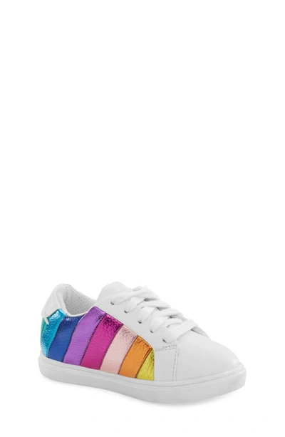 Shop Kurt Geiger Kids' Mini Lane Stripe Sneaker In White