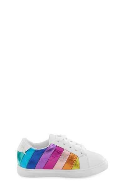 Kurt Geiger Girls' Mini Lane Stripe Low Top Sneakers - Toddler, Little Kid, Big Kid In White