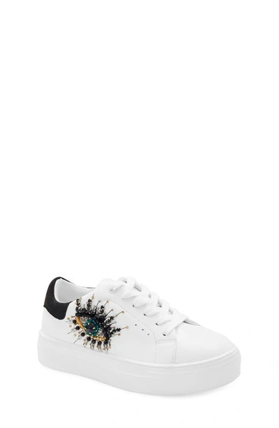 Shop Kurt Geiger Kids' Mini Laney Eye Platform Sneaker In White