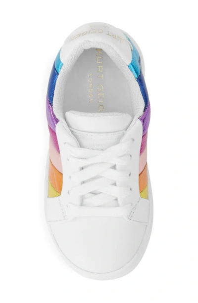 Kurt Geiger Girls' Mini Lane Stripe Low Top Sneakers - Toddler, Little Kid, Big Kid In White