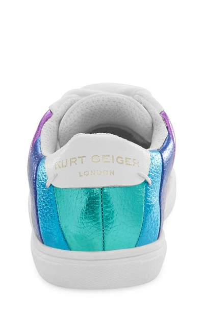 Kurt Geiger Girls' Mini Lane Stripe Low Top Sneakers - Toddler, Little Kid, Big Kid In White