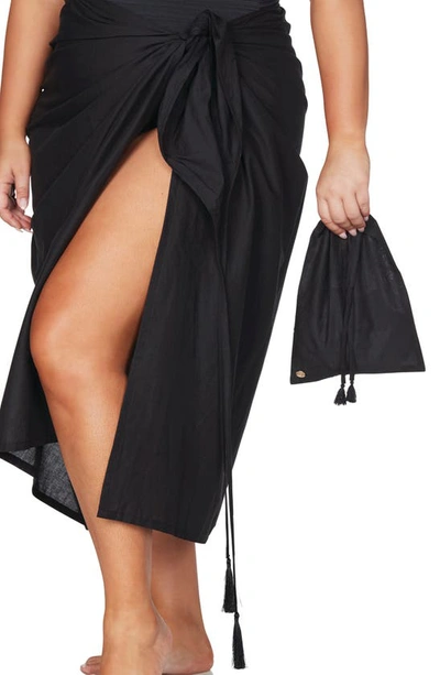 Shop Artesands Bach Sarong With Bag In Black