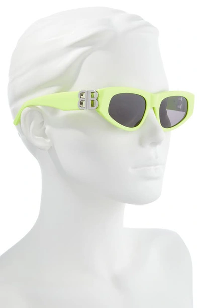 Shop Balenciaga 53mm Cat Eye Sunglasses In Yellow