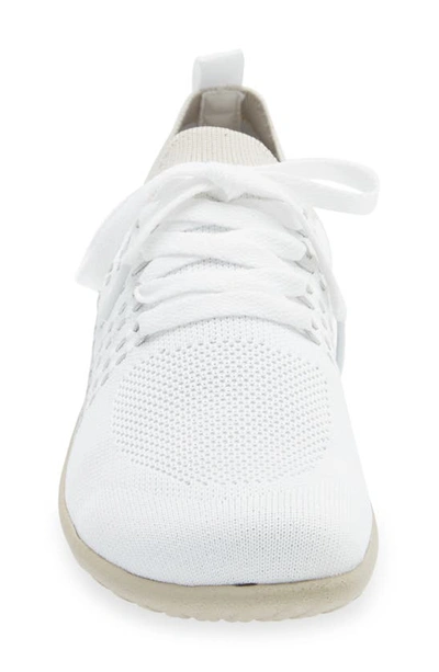 Shop Naot Tama Sneaker In White/ Dark Gray Knit