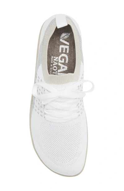Shop Naot Tama Sneaker In White/ Dark Gray Knit