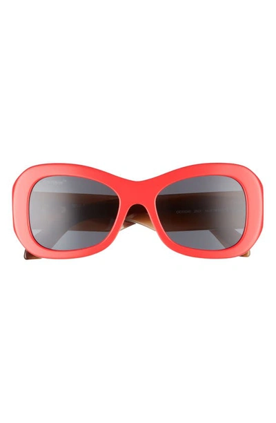 Shop Off-white Pablo Square Sunglasses In Red Dark