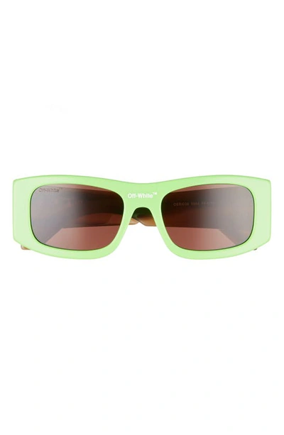 Off-white Lucio Square Sunglasses In Green Brown | ModeSens