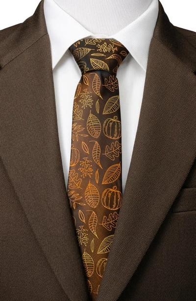 Shop Cufflinks, Inc Fall Spice Silk Blend Tie In Brown