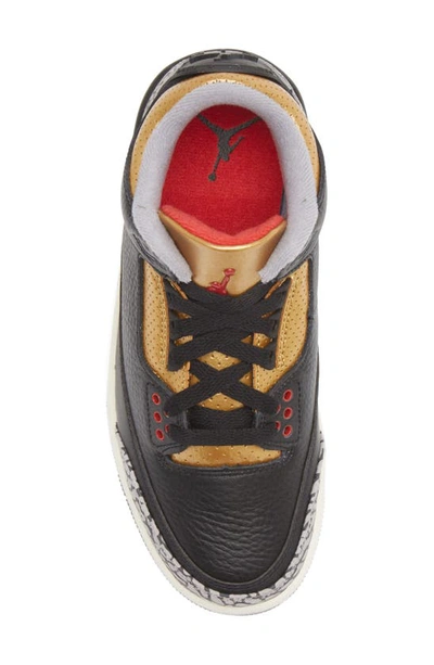 Shop Jordan Air  3 Retro Basketball Sneaker In Black/ Fire Red/ Gold/ Cement