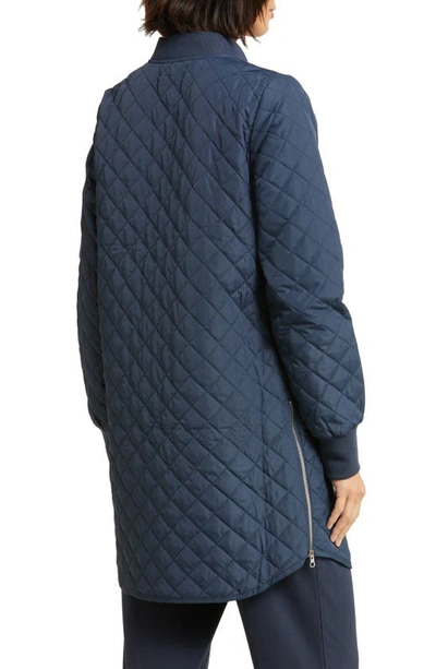 Women's Longline Quilted Bomber Jacket