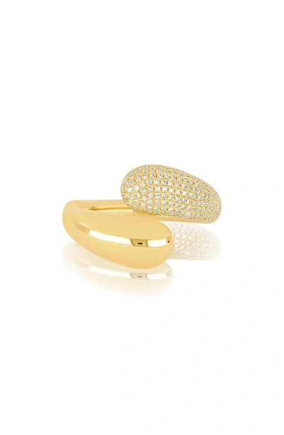 Shop Ef Collection Double Dome Diamond Ring In 14k Yellow Gold