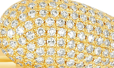 Shop Ef Collection Double Dome Diamond Ring In 14k Yellow Gold