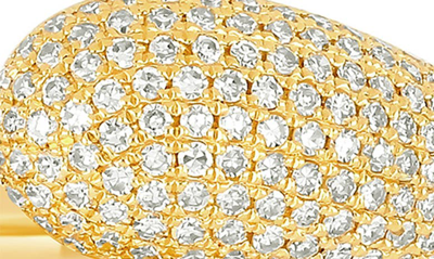 Ef Collection Double Dome Diamond Ring In 14k Yellow Gold