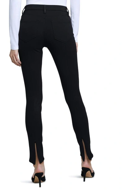 Shop L Agence Joetta Ankle Zip Skinny Jeans In Black