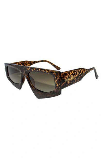 Shop Fifth & Ninth Ivy 54mm Polarized Geometric Sunglasses In Torte/ Maroon
