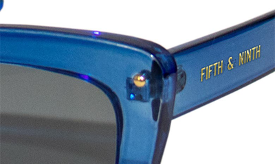 Shop Fifth & Ninth Willow 57mm Polarized Cat Eye Sunglasses In Transparent Blue/ Gray