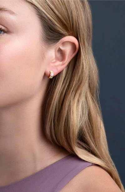 Bony Levy Cleo Diamond Cluster Hoop Earrings In 18k Yellow Gold