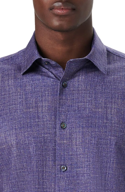 Bugatchi Ooohcotton® Print Button-up Shirt In Mocha