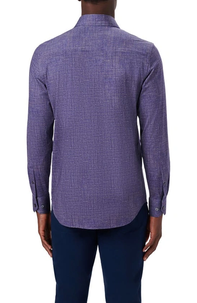 Bugatchi Ooohcotton® Print Button-up Shirt In Mocha