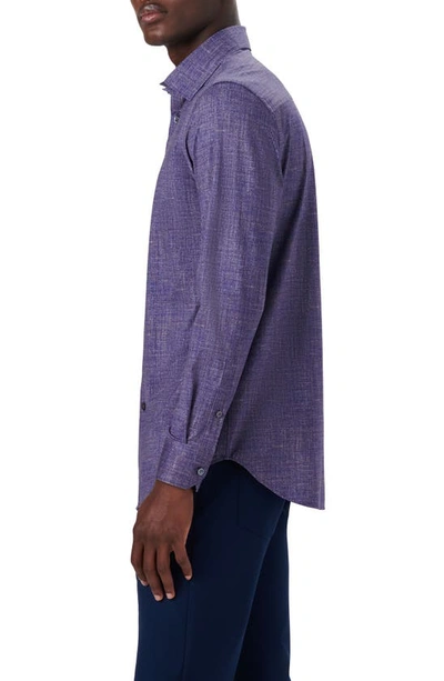 Bugatchi Ooohcotton® Print Button-up Shirt In Mocha