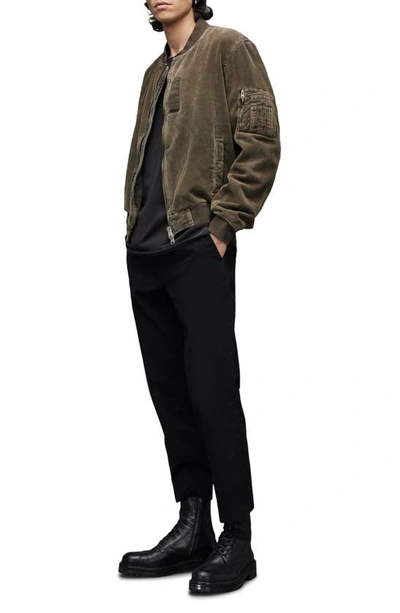 Shop Allsaints Tyler Cotton Corduroy Bomber Jacket In Meadow Brown