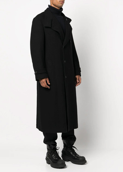 Shop Yohji Yamamoto Black 'old Tiger Leaves A Dream' Coat