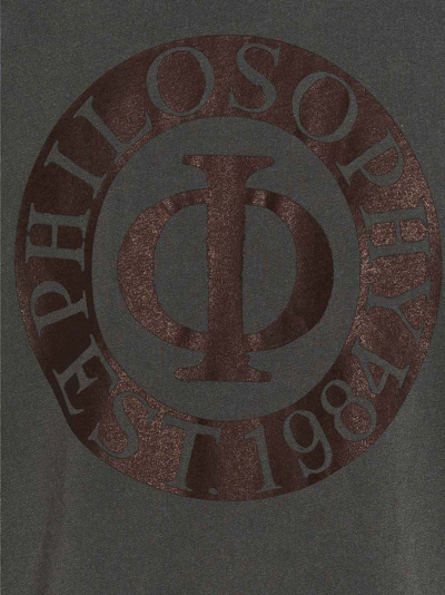 Shop Philosophy Di Lorenzo Serafini Logo Printed T-shirt In Gray
