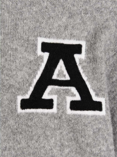 Shop Axel Arigato Logo Embroidery Sweater In Gray