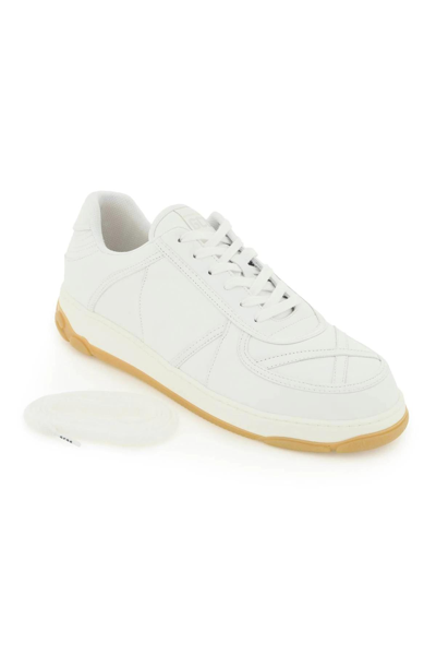 Shop Gcds Nami Leather Sneakers In White