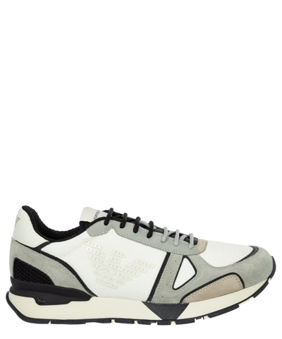 Shop Emporio Armani Sneakers In Plast - Off White - Black