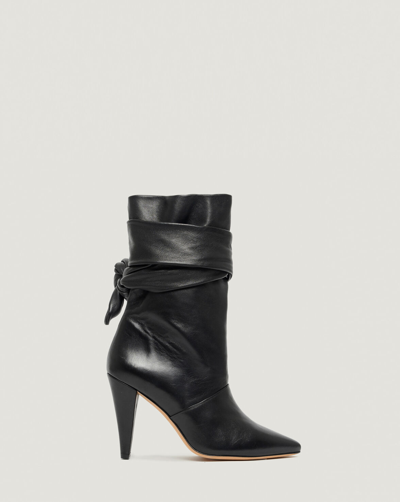 Shop Iro Nori Leather Ankle Boots In Black