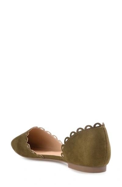Journee Collection Collection Women's Wide Width Jezlin Flat In Green