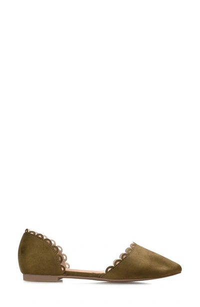 Journee Collection Collection Women's Wide Width Jezlin Flat In Green